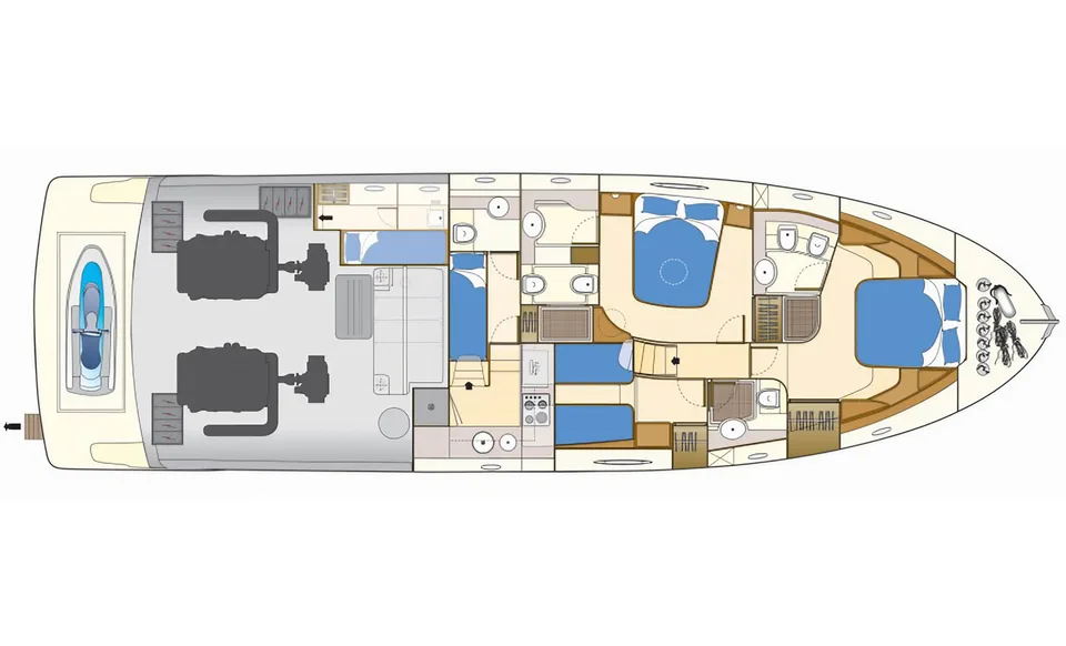 Deck plan: Lower deck